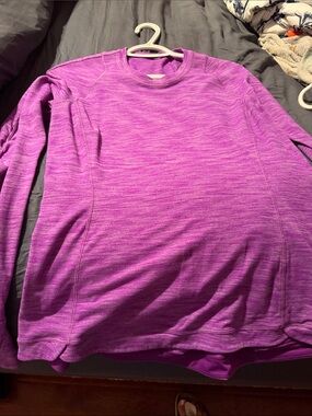 lululemon athletica Long Sleeve Crew in Heather Purple